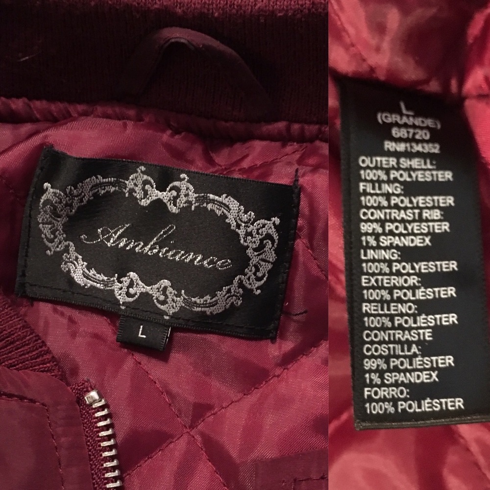 Maroon Bomber Jacket - image 6